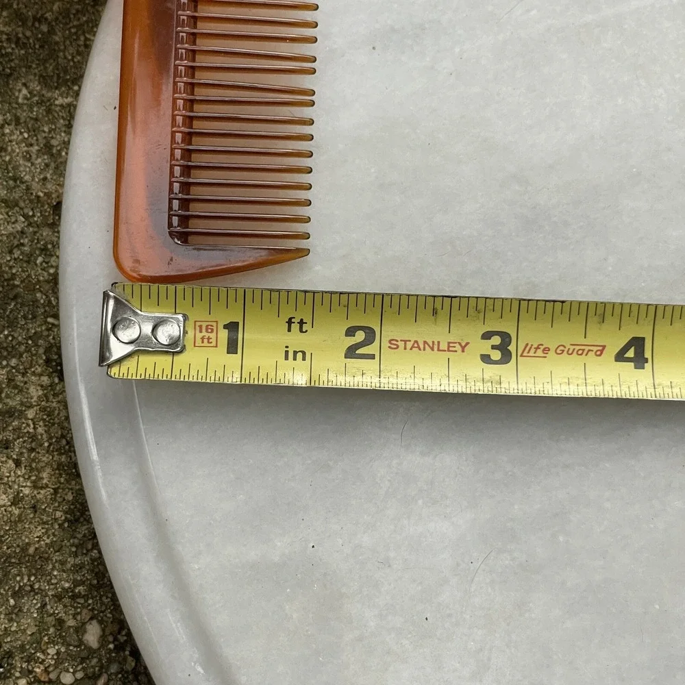 Vintage Comb Goody USA Faux Tortoise Shell‎ Brown Hair Styling Hong Kong Lot X 2